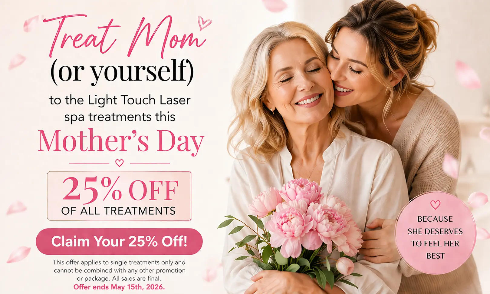 Mother's Day Special Offer — Click to Book